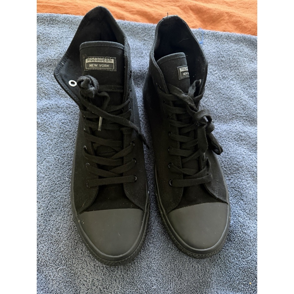 Rocawear New York all black hi-top tennis shoes, Men's 10.5 NWOB